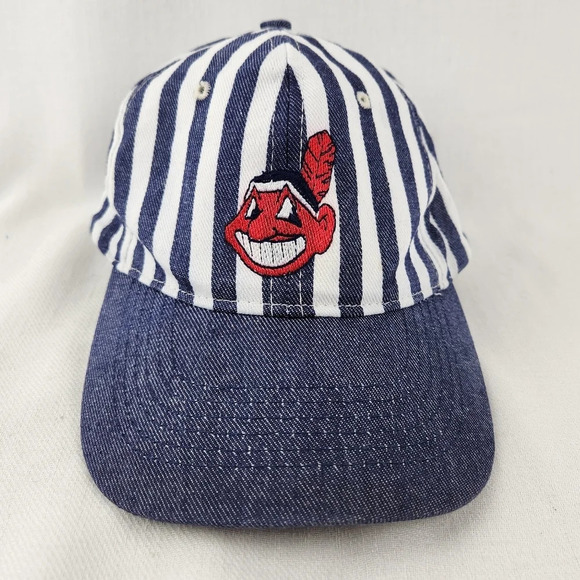 Vintage Cleveland Indian Chief Wahoo Snap Back Hat Kids - Picture 1 of 9